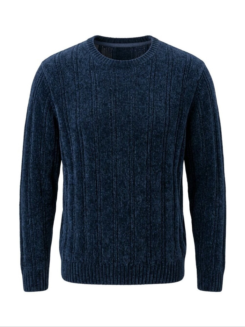 Soft Chenille Navy Blue Men's Sweater
